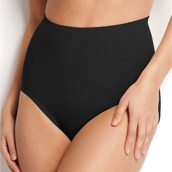 BALI TUMMY SOLUTIONS HIGH WAIST SHAPING BRIEFS BLACK 2XL PLUS SIZE NWT - Picture 1 of 8